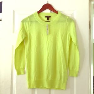 J Crew XS Sweater, New with Tag 3/4 length sleeves